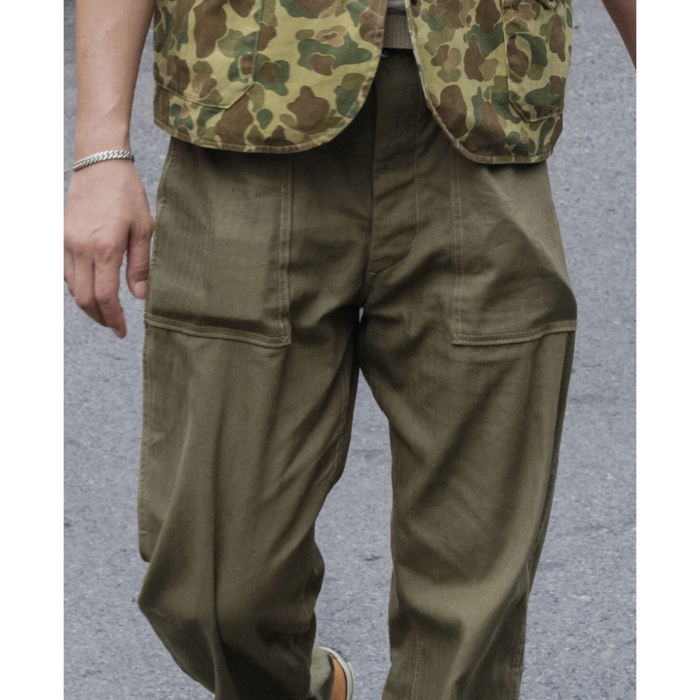 Bronson USMC P41 Patch Pocket Trousers Vintage Workwear WWII HBT Combat Pant 29